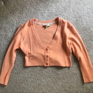 NWOT Cropped Cardigan in Orange